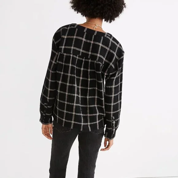 BRAND NEW | Madewell | Lightspun Evert Top in Windowpane - Picture 9 of 9
